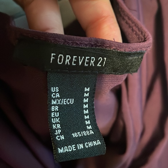 (THREDUP) Forever 21 Cowl Neck Cami & Midi Skirt Set (dark purple) - Picture 4 of 6